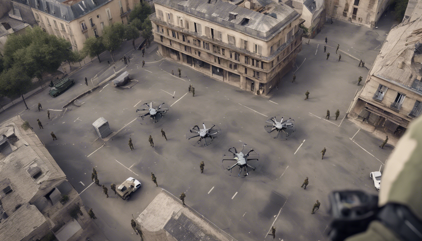 découvrez comment l'armée française utilise un mini-drone en milieu urbain lors d'un entraînement hors du commun.