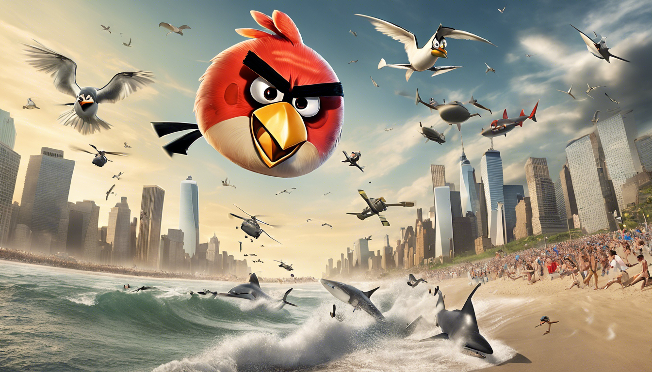 découvrez si les angry birds se battent vraiment contre les drones pour protéger les baigneurs des requins sur les plages de nyc. un mythe ou une réalité étonnante ?