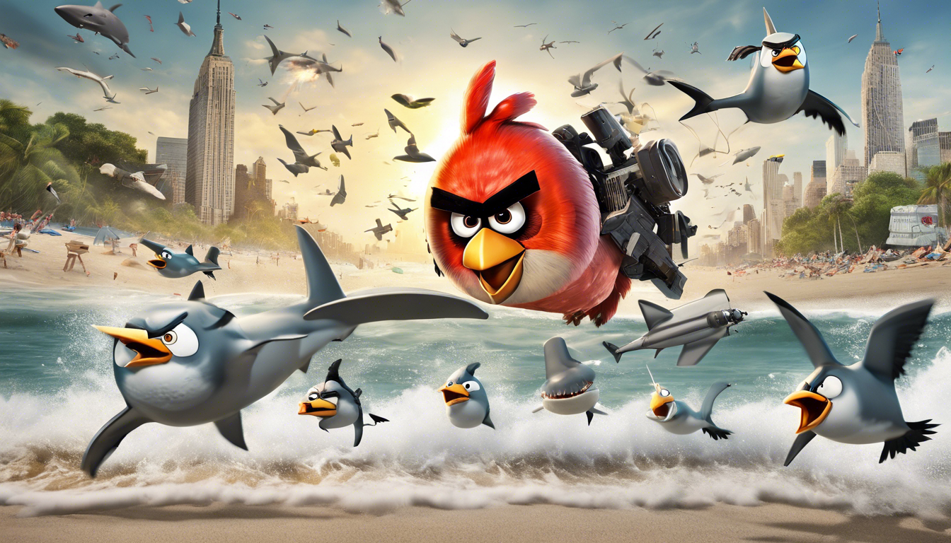 découvrez la guerre des angry birds contre les drones pour protéger les baigneurs des requins sur les plages de nyc : mythe ou réalité ? une aventure insolite à ne pas manquer !