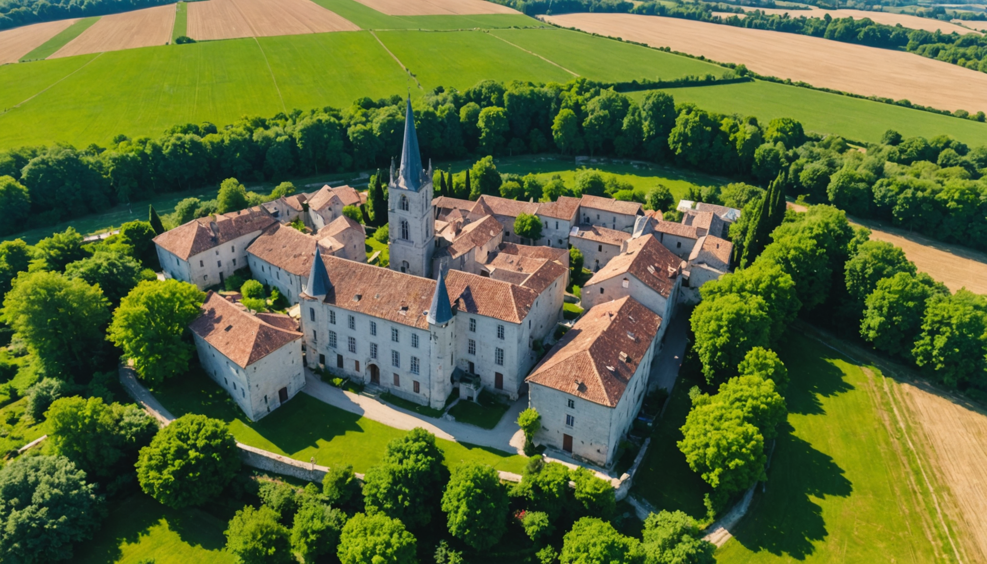 venez explorer la beauté d'aubeterre-sur-drone à travers des vues aériennes à couper le souffle. survolez ses paysages pittoresques et découvrez l'un des plus beaux villages de france sous un nouvel angle.