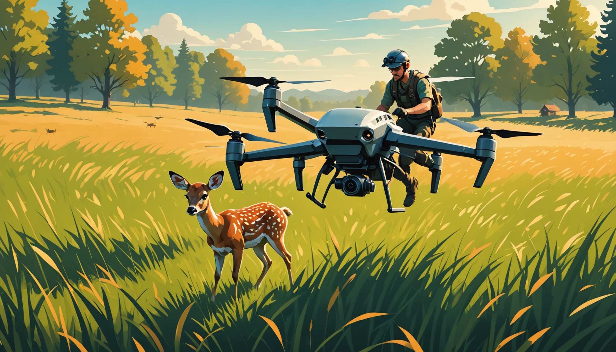 découvrez comment des pilotes de drones thermiques se mobilisent pour sauver les faons nouveau-nés en détectant leur chaleur corporelle dans les milieux naturels. une initiative innovante qui allie technologie et protection de la faune.