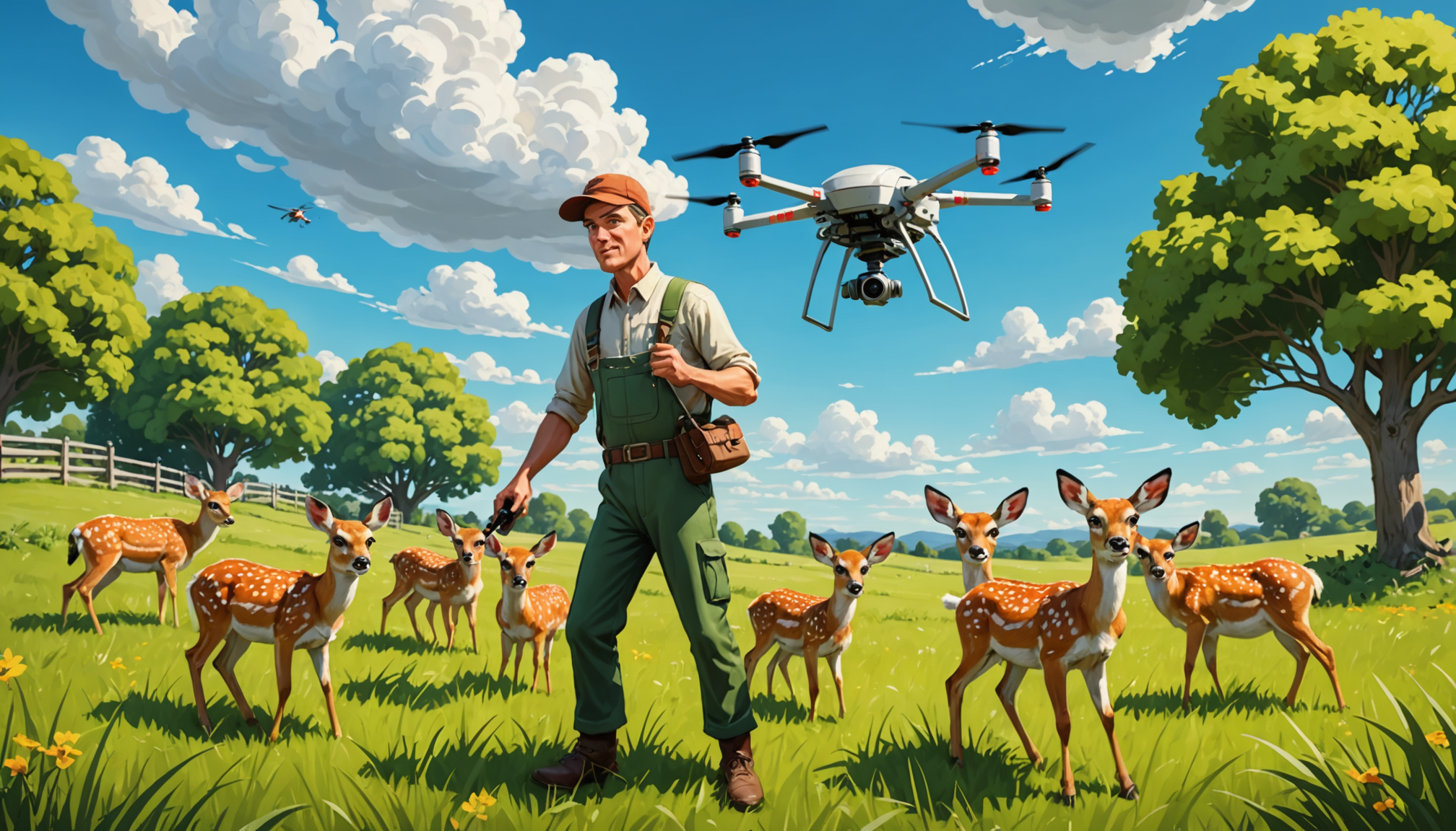 découvrez comment gergy utilise un drone innovant pour sauver des faons piégés dans ses pâturages. une initiative touchante qui allie technologie et protection de la faune.