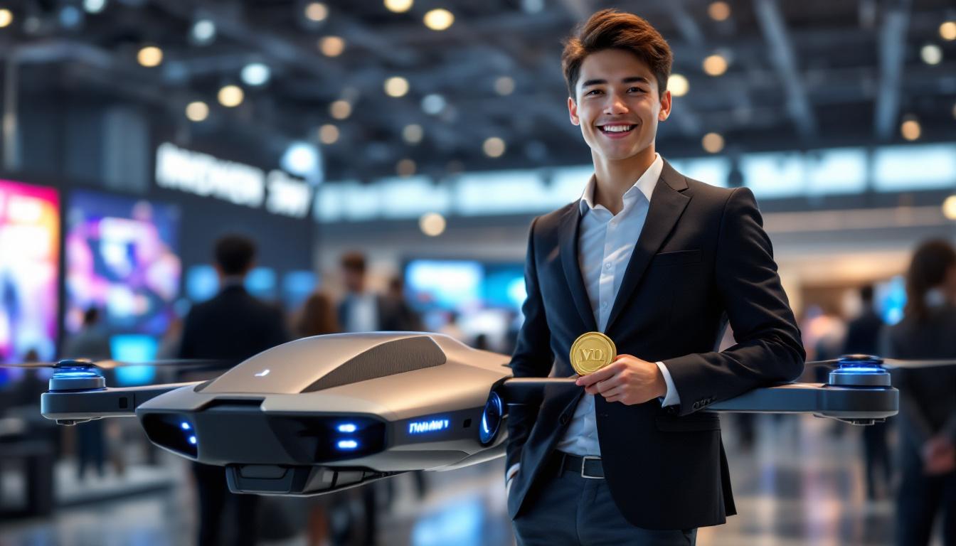 découvrez le drone vtol révolutionnaire conçu par un jeune innovateur, récompensé par la médaille d'or au congrès pour son design innovant et avant-gardiste. une avancée majeure dans le monde de l'aéronautique qui allie technologie et créativité.
