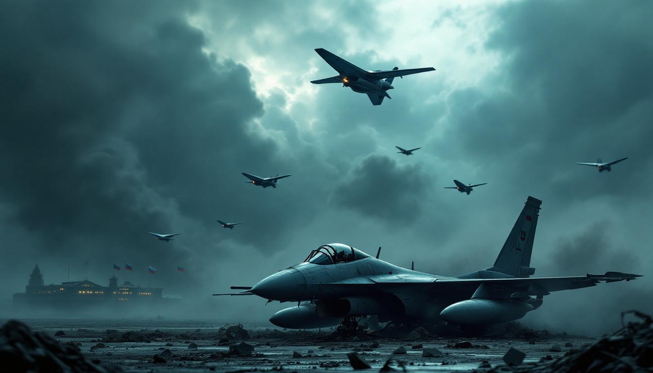 découvrez comment une attaque inédite de drones ukrainiens a frappé l'armée de l'air russe, provoquant des dommages considérables et modifiant l'équilibre des forces dans le conflit. analyse des stratégies et des impacts sur le front.