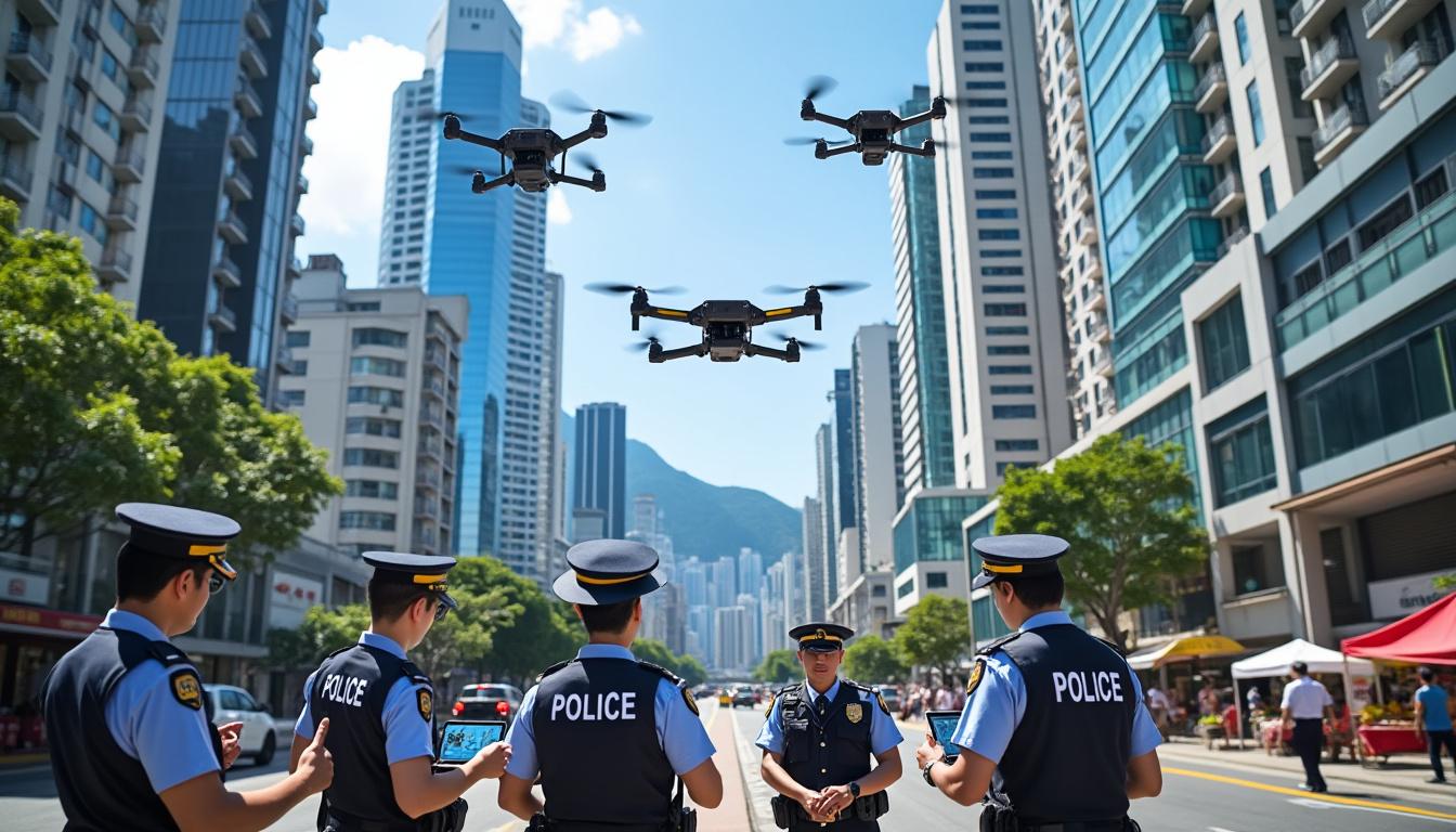découvrez comment la police de hong kong intensifie ses efforts de sécurité en renforçant ses patrouilles de drones. cette initiative promet une détection criminelle améliorée et une efficacité accrue dans la lutte contre la criminalité.
