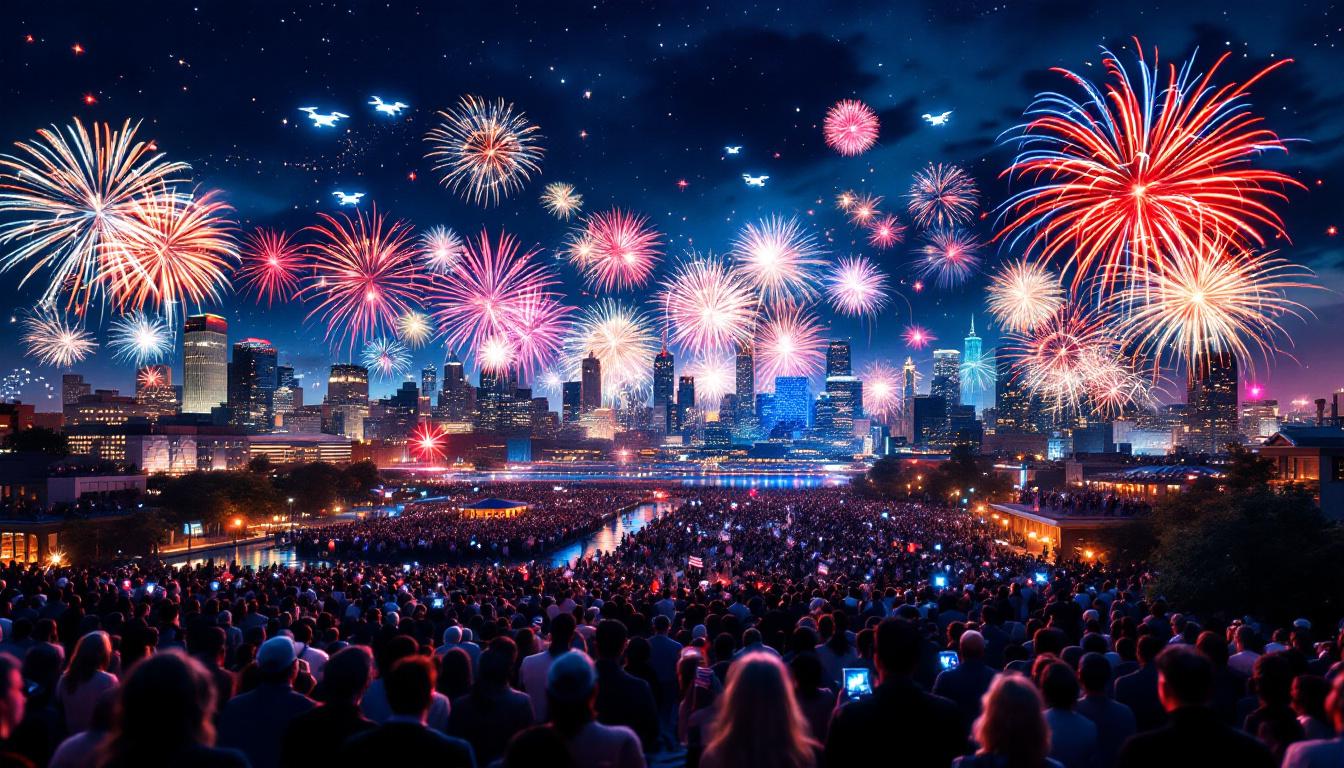 découvrez comment sky elements redéfinit le spectacle aérien en établissant des records mondiaux avec ses magnifiques spectacles de drones pour le 4 juillet à travers les états-unis. assistez à une expérience inoubliable mêlant technologie et créativité!