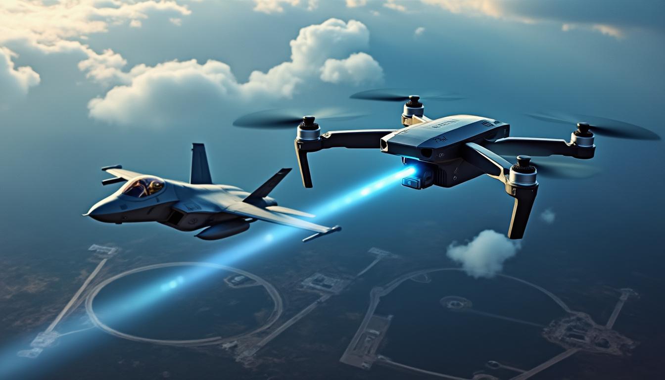 découvrez comment le quadricoptère c100 assiste le f-35 et améliore la précision des frappes aériennes grâce à une technologie de guidage avancée.