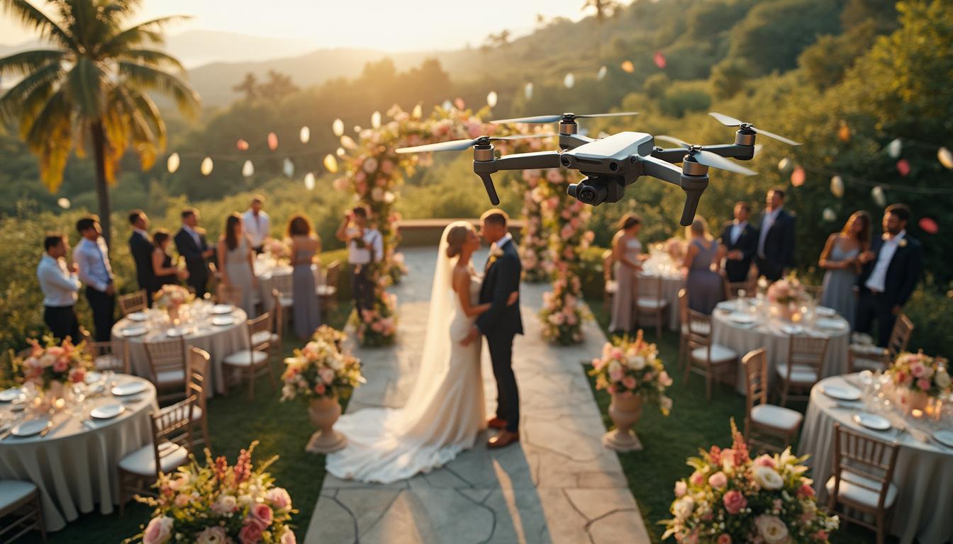 découvrez comment un drone peut sublimer votre mariage et capturer des souvenirs inoubliables grâce à des prises de vue spectaculaires. offrez à votre grand jour une touche moderne et mémorable !