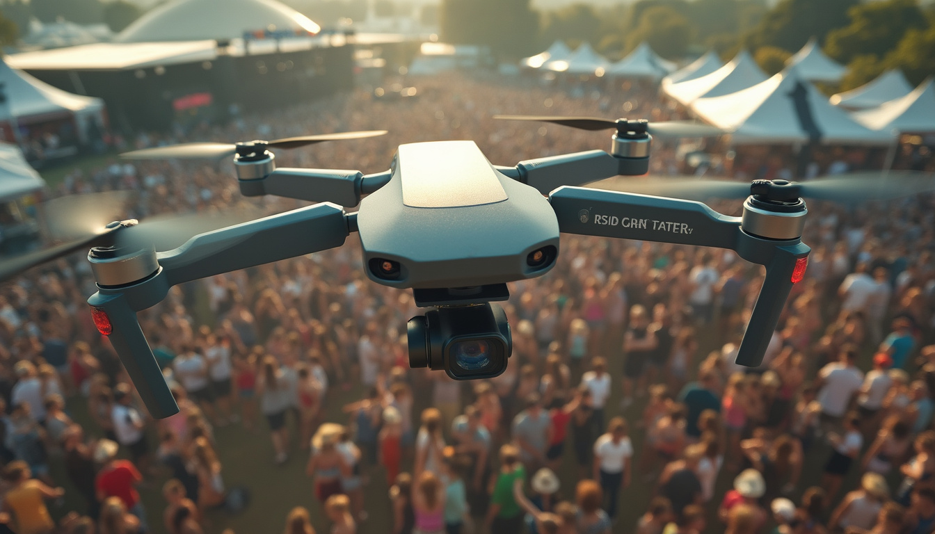 découvrez comment les drones transforment l'expérience des festivals de musique en offrant des vues inédites, des spectacles lumineux et des solutions innovantes pour la sécurité et l'organisation des événements.