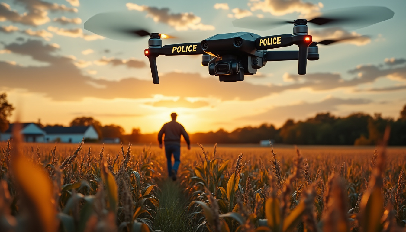en indiana, un drone de police a permis de localiser un fugitif en fuite après un accident, démontrant l'efficacité des nouvelles technologies dans les enquêtes et interventions policières.