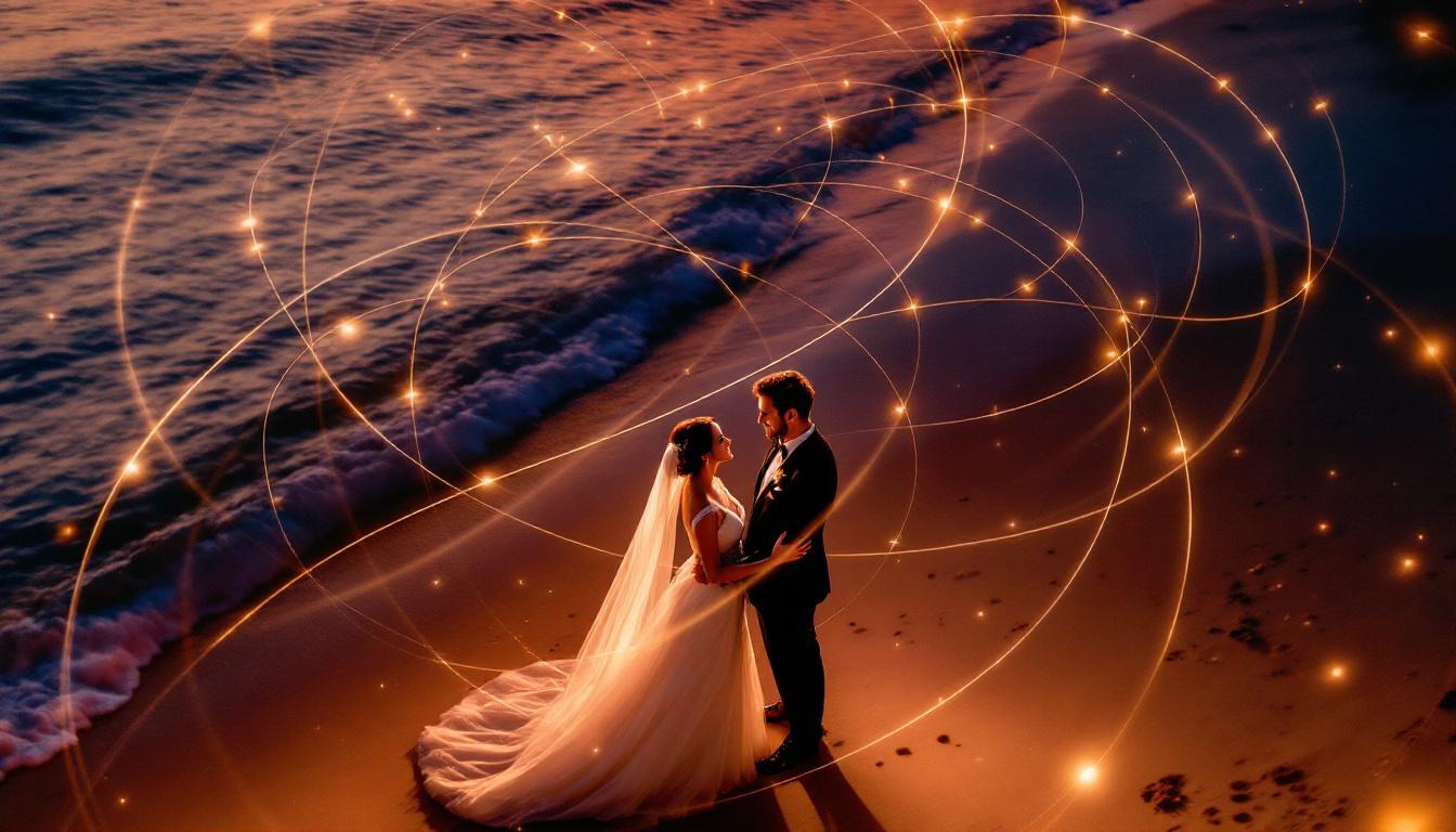 offrez à votre mariage une touche unique et féérique grâce à une animation drone. surprenez vos invités et immortalisez votre grand jour avec un spectacle aérien romantique, inoubliable et original !