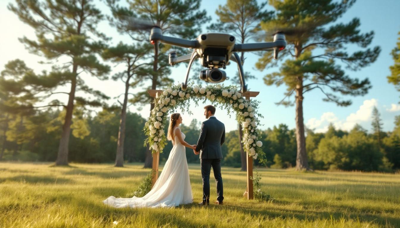offrez à votre mariage une touche inoubliable avec une animation drone ! surprenez vos invités et immortalisez votre journée avec des images aériennes spectaculaires, pour une célébration romantique et originale qui marquera tous les esprits.
