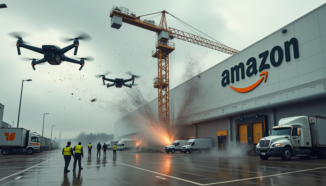 deux drones de livraison prime air d'amazon sont entrés en collision avec une grue, causant une nouvelle interruption des opérations. découvrez comment cet incident impacte les livraisons et la sécurité des technologies de drones chez amazon.