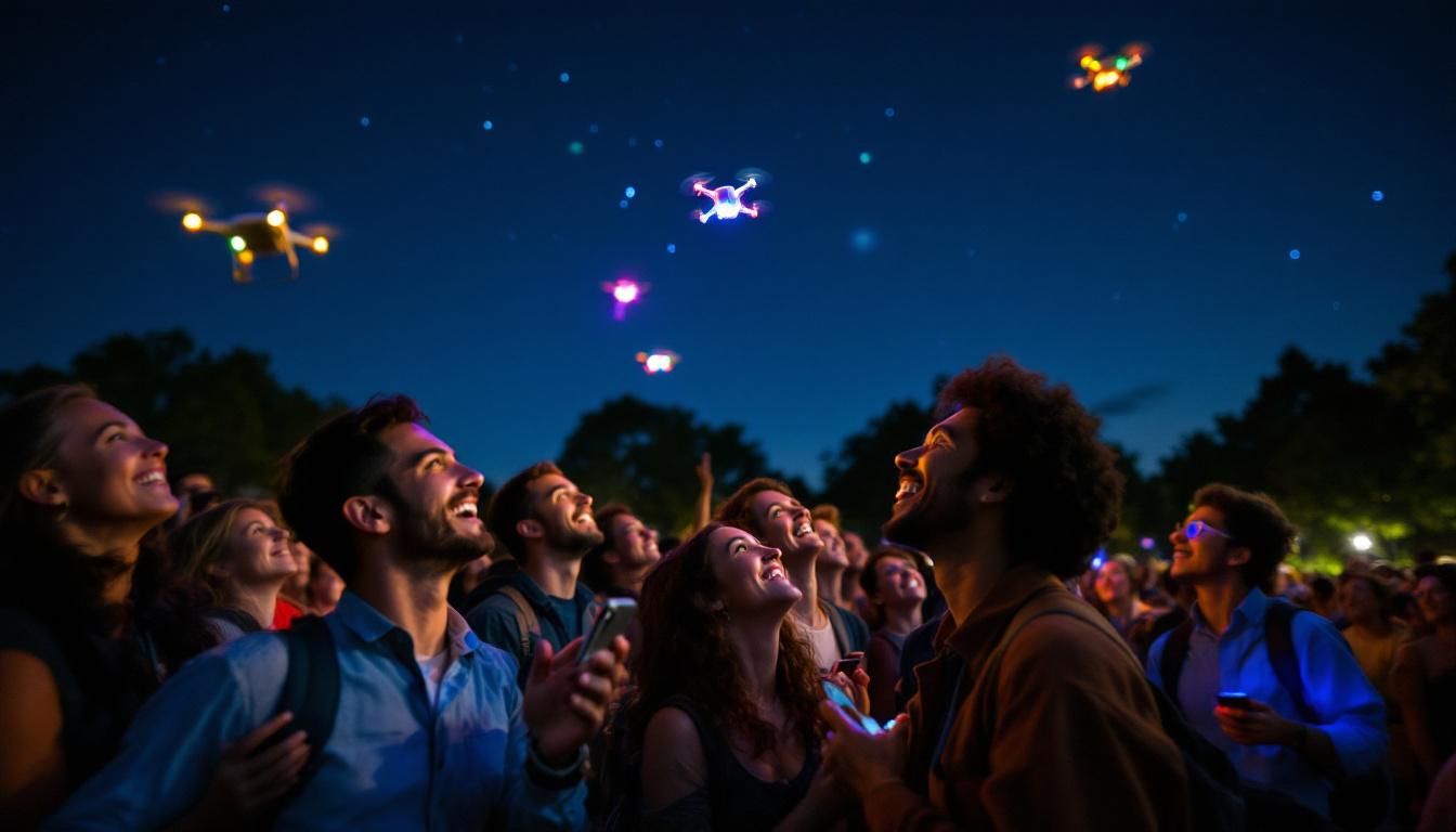 découvrez comment une animation drone spectaculaire peut transformer votre soirée en un moment mémorable et laisser à vos invités un souvenir unique et inoubliable.