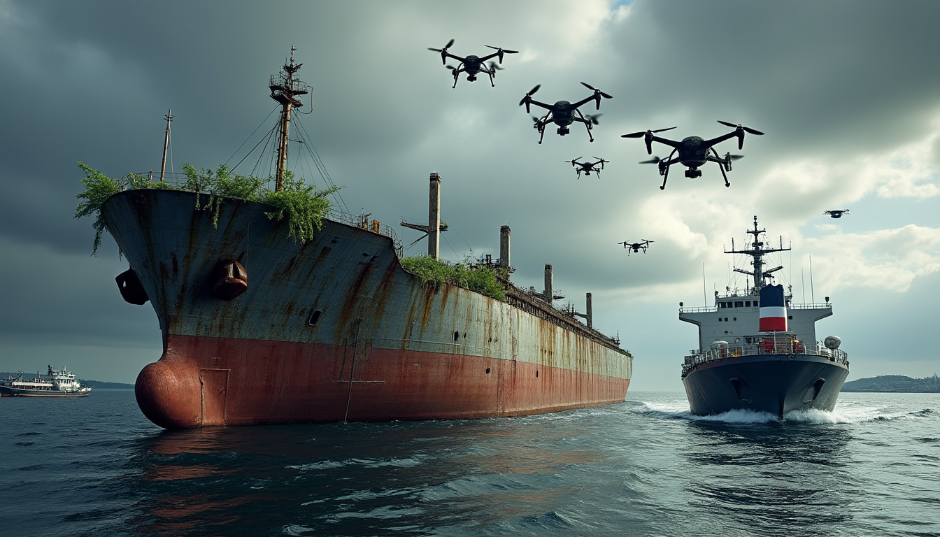 la france a saisi un pétrolier appartenant à une flotte fantôme, suspecté d’implication dans une attaque de drones à l’aéroport de copenhague. découvrez les détails sur cette opération et ses enjeux sécuritaires.