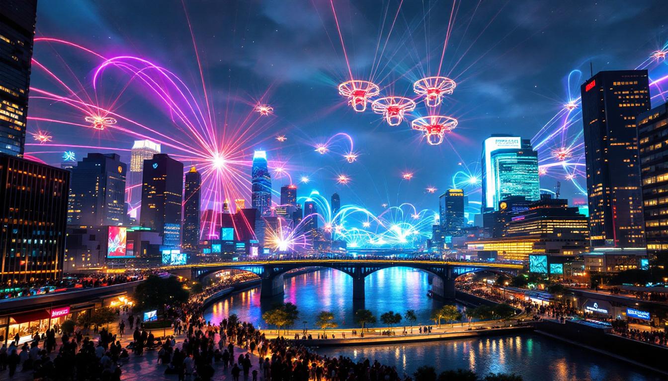 découvrez comment les shows de drones révolutionnent les spectacles nocturnes et remplacent les feux d’artifice traditionnels. sécurité, innovation et impact environnemental : toutes les raisons pour lesquelles tout le monde en parle.