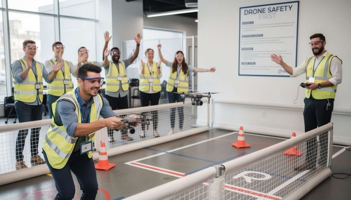 découvrez le pilotage de drone en intérieur, une animation high-tech sécurisée idéale pour dynamiser vos séminaires et captiver vos invités avec une expérience innovante et interactive.