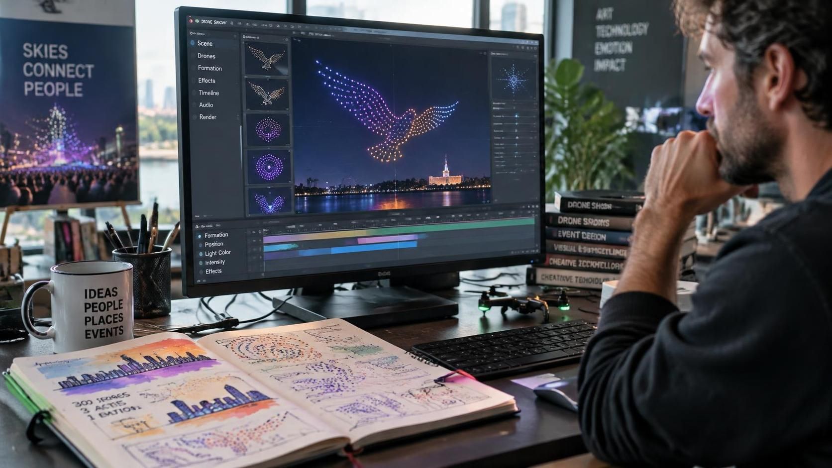 découvrez les logiciels recommandés pour concevoir, synchroniser et piloter des animations lumineuses avec des drones, du scénario au spectacle.